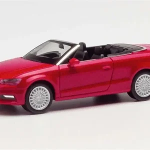 1/87 Audi A3 Cabrio Kırmızı Küçük Araba Modeli, Herpa 038300-002