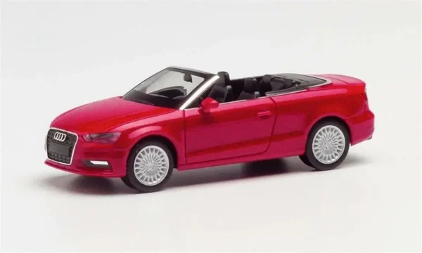 1/87 Audi A3 Cabrio Kırmızı Küçük Araba Modeli, Herpa 038300-002