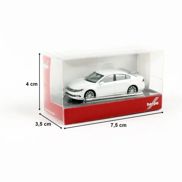 1/87 VW Passat Lim. Metalik Beyaz Küçük Araba Modeli, Herpa 038416-002 - Görsel 2