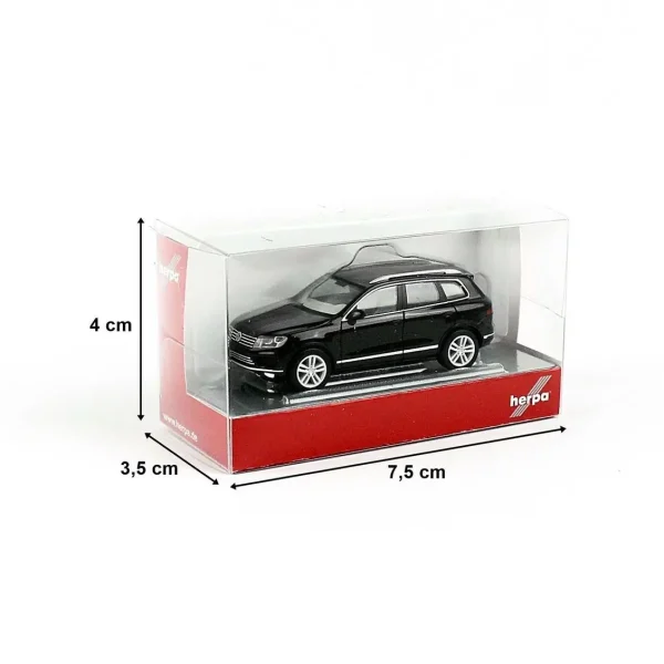1/87 VW Touareg Siyah Küçük Araba Modeli, Herpa 038478-002 - Görsel 2
