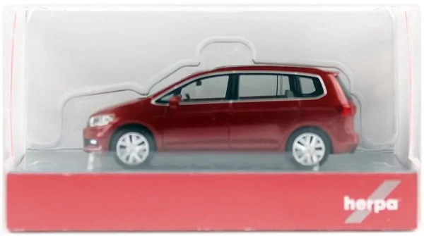 1/87 VW Touran Kırmızı Küçük Araba Modeli, Herpa 038492-004 - Görsel 3