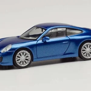 1/87 Porsche911 Carrera2S Coupe Mavi Küçük Araba Modeli, Herpa 038546-002