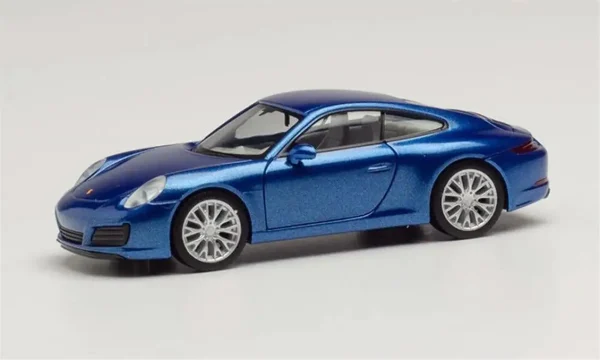 1/87 Porsche911 Carrera2S Coupe Mavi Küçük Araba Modeli, Herpa 038546-002