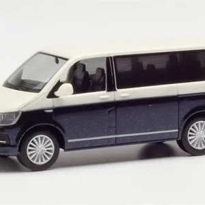 1/87 VW T6 Minibüs Mavi/Beyaz Küçük Araba Modeli, Herpa 038730-002