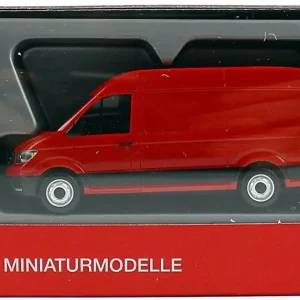 1/87 VW Crafter 16 m3 Van Kırmızı Küçük Araba Modeli, Herpa 092982-002