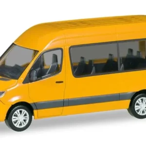 1/87 MB Sprinter 18 m3 Minibüs Sarı Küçük Araba Modeli, Herpa 093804-002