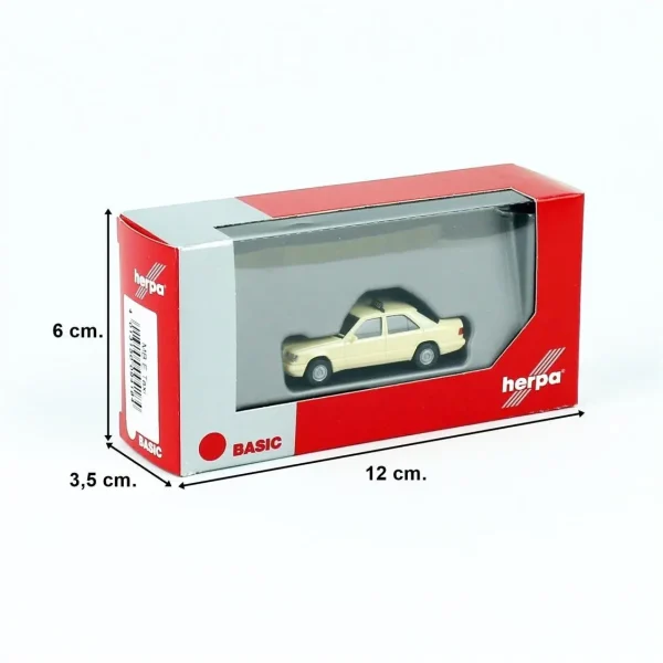 1/87 Mercedes-Benz E-Class (W124) Taksi Küçük Araba Modeli, Herpa 094184 - Görsel 2