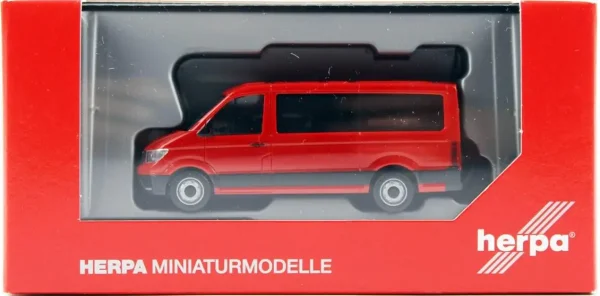 1/87 VW Crafter Minibüs Kırmızı Küçük Araba Modeli, Herpa 095846 - Görsel 2