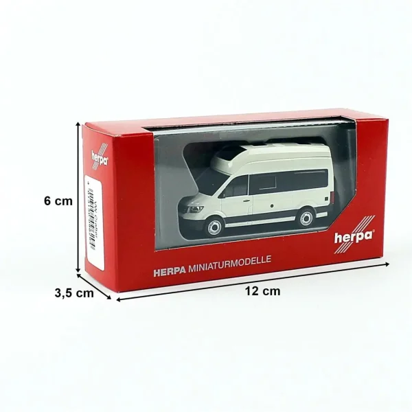 1/87 VW Crafter Minibüs Beyaz Küçük Araba Modeli, Herpa 096294 - Görsel 3