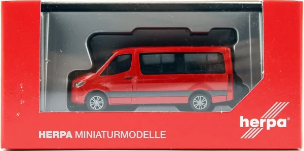 1/87 MB Sprinter 18 m3 Kırmızı Küçük Araba Modeli, Herpa 096478 - Görsel 2