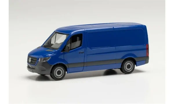 1/87 MB Sprinter 18 m3 Van Mavi Küçük Araba Modeli, Herpa 096485