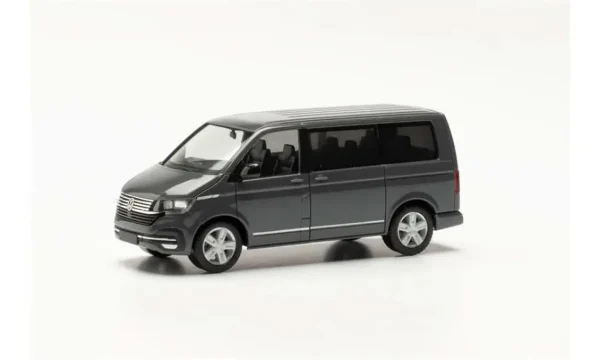 1/87 VW T6.1 Caravelle Minibüs Gri Küçük Araba Modeli, Herpa 096782