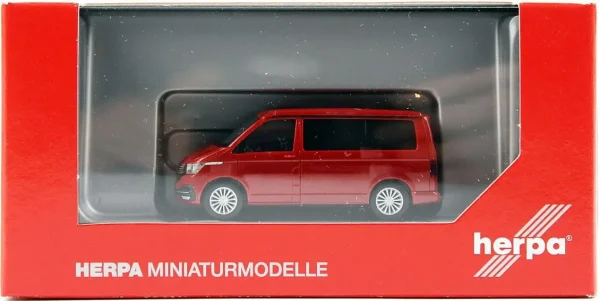 1/87 VW T6.1 California Minibüs Kırmızı Küçük Araba Modeli, Herpa 096805 - Görsel 2