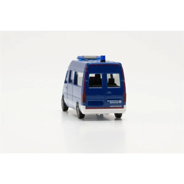 1/87 Mercedes-Benz Sprinter 1996 Minibüs HD (THW) Küçük Araba Modeli, Herpa 097062 - Görsel 4