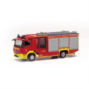 1/87 Mercedes-Benz Atego Kabinli İtfaiye Kamyonu Küçük Araba Modeli, Herpa 097314