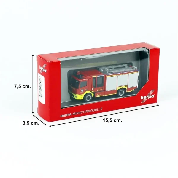 1/87 Mercedes-Benz Atego Kabinli İtfaiye Kamyonu Küçük Araba Modeli, Herpa 097314 - Görsel 2