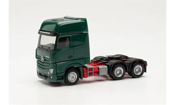 1/87 MB Actros 6x4 Çekici Koyu Yeşil Küçük Araba Modeli, Herpa 305167-004