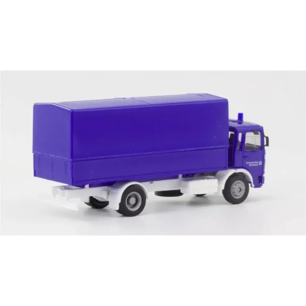 1/87 MAN F8 Planen-LKW (THW) Kamyon Küçük Araba Modeli, Herpa 310925 - Görsel 4