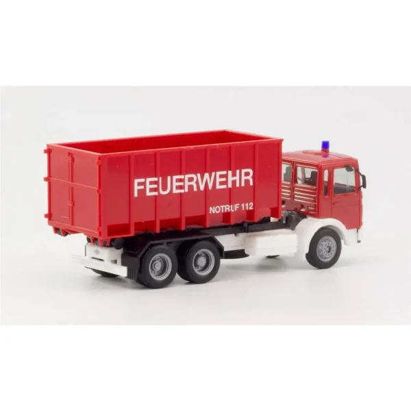 1/87 MAN F8 İtfaiye Konteyner Kamyonu Küçük Araba Modeli, Herpa 310963 - Görsel 3