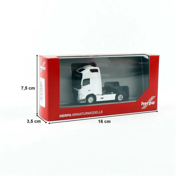 1/87 Volvo FH16 GI XL2020 Çekici Beyaz Küçük Araba Modeli, Herpa 313346 - Görsel 3