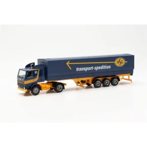 1/87 Scania 142 Brandalı Dorseli TIR (ASG) Küçük Araba Modeli, Herpa 315272