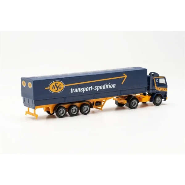 1/87 Scania 142 Brandalı Dorseli TIR (ASG) Küçük Araba Modeli, Herpa 315272 - Görsel 2