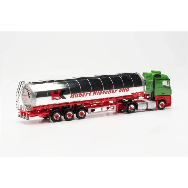 1/87 Mercedes-Benz Actros Tanker Dorseli TIR (HK) Küçük Araba Modeli, Herpa 315395 - Görsel 3