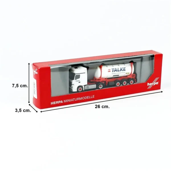 1/87 Mercedes-Benz Actros Tanker Konteynerli TIR (Talke) Küçük Araba Modeli, Herpa 316002 - Görsel 3