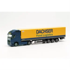 1/87 Volvo FH Gl. XL 2020 Soğutucu Dorseli TIR (Dachser) Küçük Araba Modeli, Herpa 316019