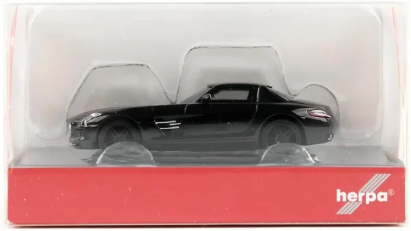 1/87 MB SLS AMG Siyah Küçük Araba Modeli, Herpa 420501-002 - Görsel 3