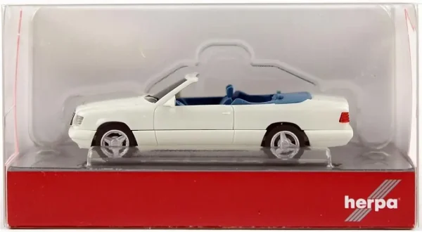 1/87 MB 320CE-24 Cabrio Beyaz Küçük Araba Modeli, Herpa 420990 - Görsel 3