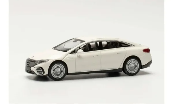 1/87 Mercedes EQ EQS Polar Beyaz Küçük Araba Modeli, Herpa 421041
