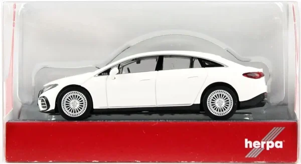 1/87 Mercedes EQ EQS Polar Beyaz Küçük Araba Modeli, Herpa 421041 - Görsel 2