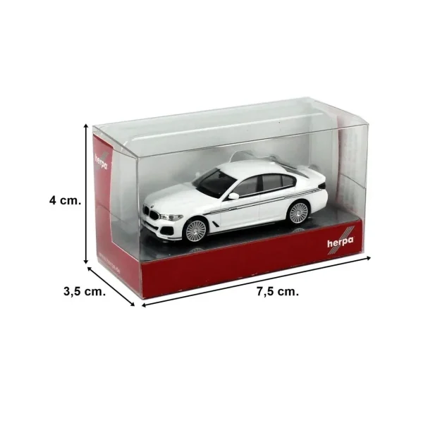 1/87 BMW Alpina B5 Beyaz Küçük Araba Modeli, Herpa 421065 - Görsel 2
