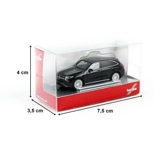 1/87 MB EQ EQC AMG Siyah Küçük Araba Modeli, Herpa 430715-003 - Görsel 2