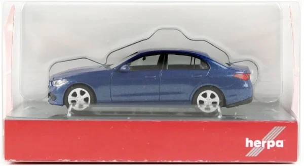 1/87 MB C-Klasse Mavi Küçük Araba Modeli, Herpa 430913-002 - Görsel 3
