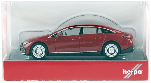 1/87 Mercedes EQ EQS Kırmızı Küçük Araba Modeli, Herpa 430944