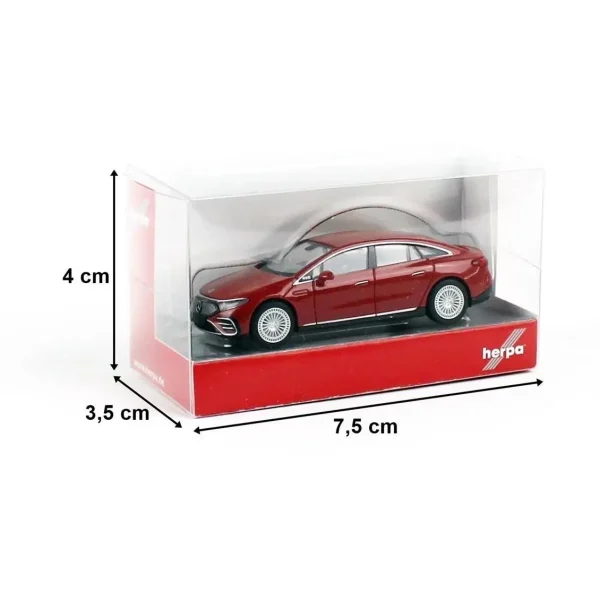1/87 Mercedes EQ EQS Kırmızı Küçük Araba Modeli, Herpa 430944 - Görsel 2