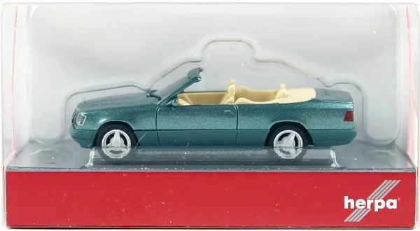 1/87 MB 320CE-24 Cabrio Yeşil Küçük Araba Modeli, Herpa 430999 - Görsel 2