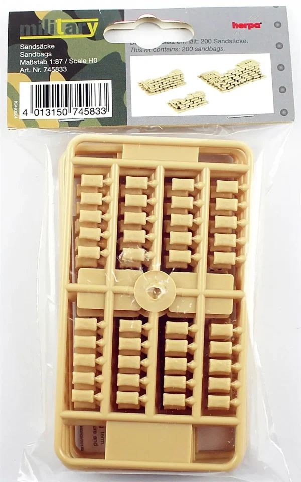 1/87 Kum Torbaları 200 Adet, Herpa 745833 - Görsel 3
