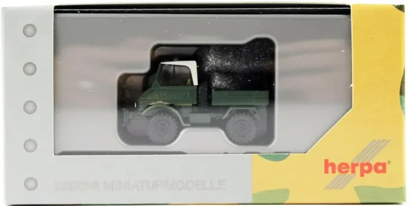 1/87 Unimog U421 Açık Kasa Haki Yeşil Küçük Araba Modeli, Herpa 746496 - Görsel 3