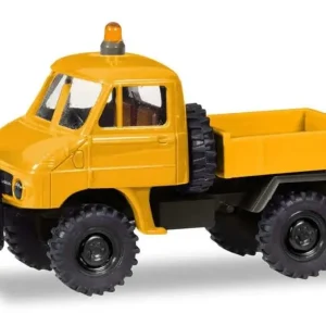 1/87 Unimog U411 Açık Kasa Sarı Küçük Araba Modeli, Herpa 746502