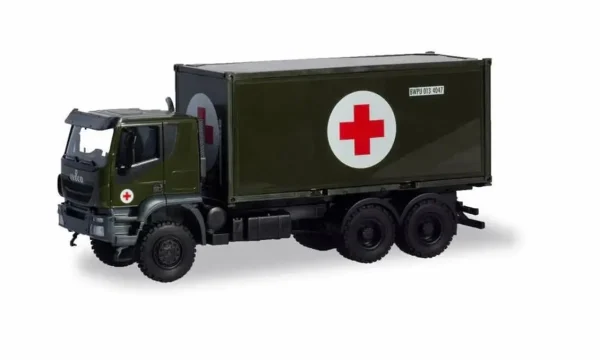 1/87 Iveco Trakker 6x6 Askeri Ambulans Küçük Araba Modeli, Herpa 746519