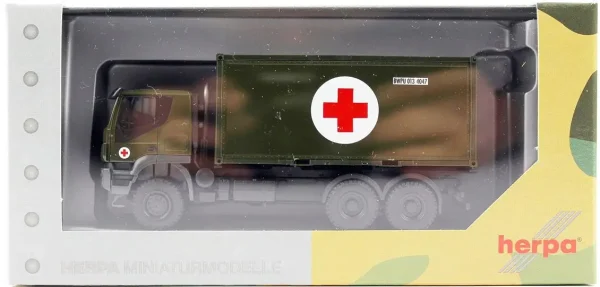 1/87 Iveco Trakker 6x6 Askeri Ambulans Küçük Araba Modeli, Herpa 746519 - Görsel 3