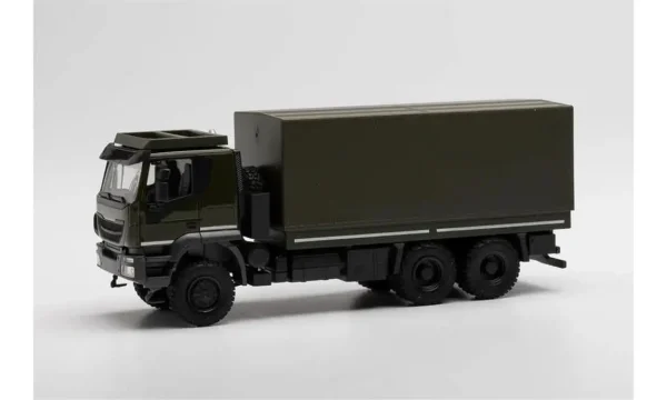 1/87 Iveco Trakker 6x6 Askeri Kapalı Kasa Kamyon Hazır Model Araç, Herpa 746762