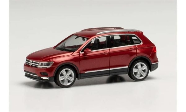 1/87 VW Tiguan Metalik Kırmızı Küçük Araba Modeli, Herpa 038607-005