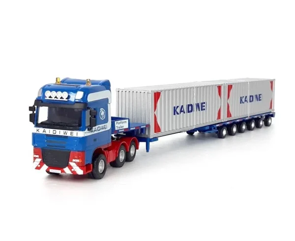 1/50 Çift Dingil Uzun Lowbed Dorse Tır, Kaidiwei 625022 - Görsel 2