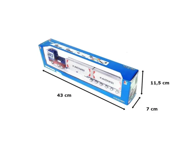 1/50 Çift Dingil Uzun Lowbed Dorse Tır, Kaidiwei 625022 - Görsel 5