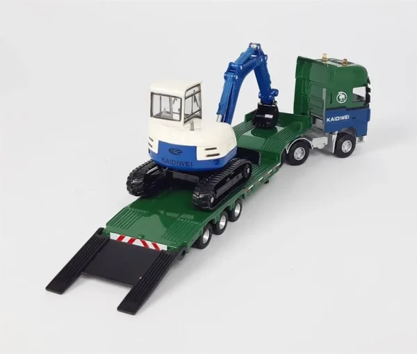 1/50 Lowbed Ve Mini Ekskavatör, Kaidiwei 625038 - Görsel 3