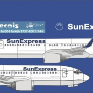 1/144 Sun Express 737-800, Nazca Decals